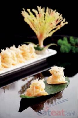 柚肉生汁澳带虾球
