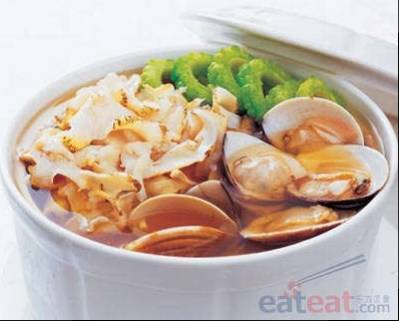 苦瓜海蚌炖香螺