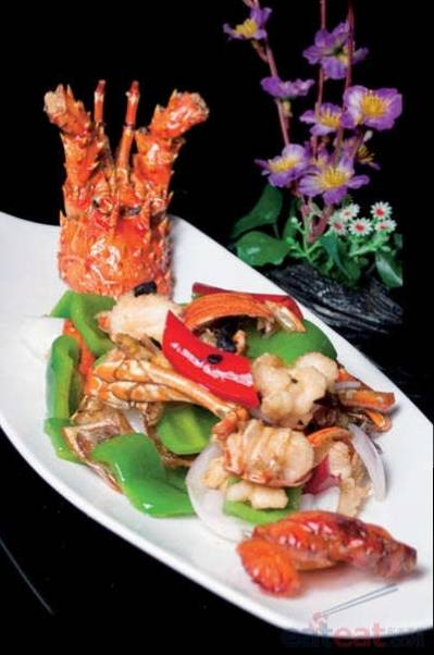 擂椒豆豉炒龙虾