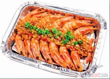 锡纸金银蒜烤虾