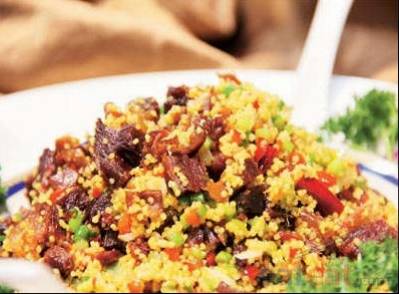 干羊肉炒小米