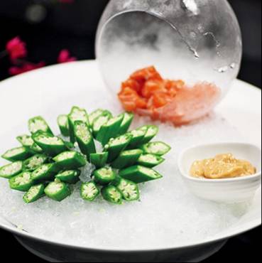 三文鱼秋葵沙拉