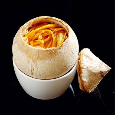 椰皇虫草花炖文昌鸡