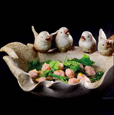 丝瓜尖煮牛肉丸