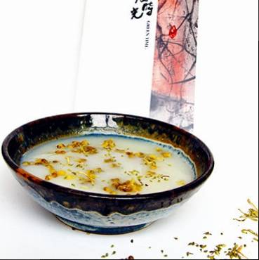 槐米金银花绿豆面汤