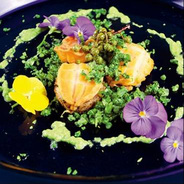 冲菜低温慢煮鲜鲍鱼