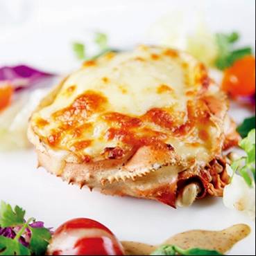 马苏里拉芝士焗蟹斗