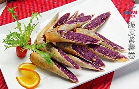 脆皮紫薯卷