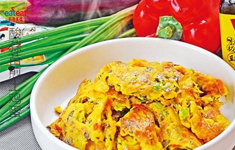 酸蒜苗煎土鸡蛋