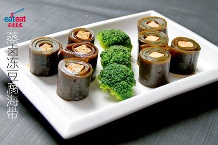 蒸卤冻豆腐海带