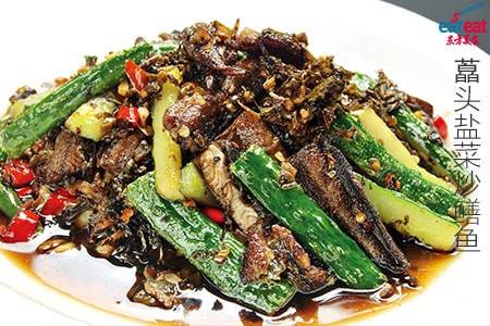 藠头盐菜炒鳝鱼