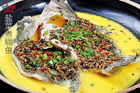 盐菜煮鳜鱼