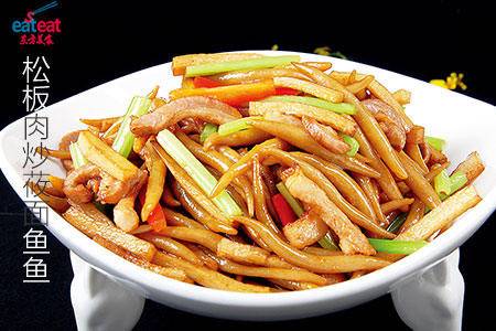 松板肉炒莜面鱼鱼
