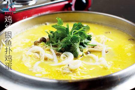 鸡丝银鱼扑鸡蛋