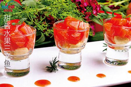 甜酱水果三文鱼