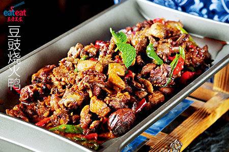 豆豉烧火鸭