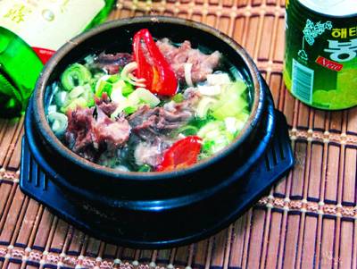 狗肉石锅汤