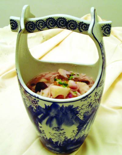大薯红菇煮米粉