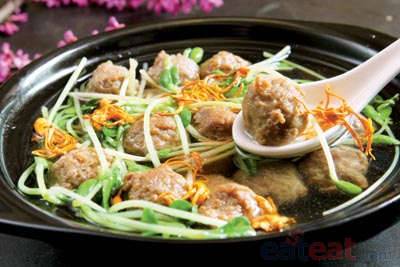 豆苗牛肉丸
