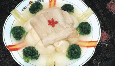 竹荪口袋豆腐