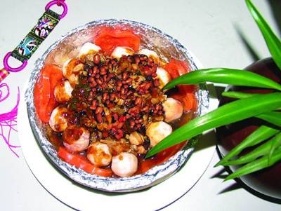 笼仔霉豆蒸牛蛙