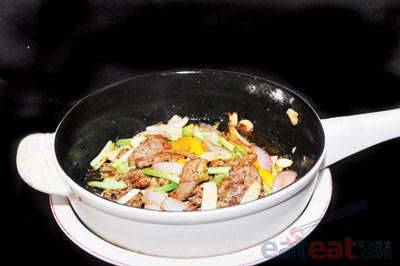 干葱爆雪花牛肉