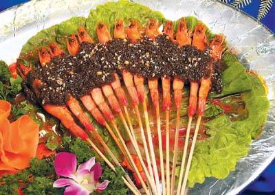 秘制串烧虾