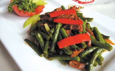 翠豆煸鸭