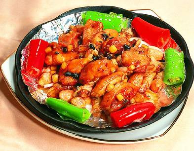 铁板天府豆豉鸡