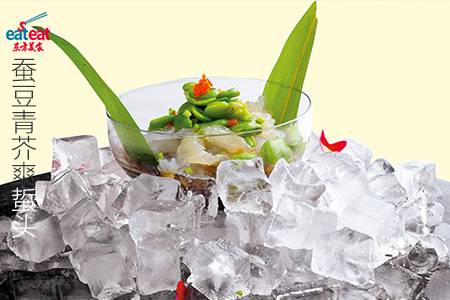 蚕豆青芥爽蜇头