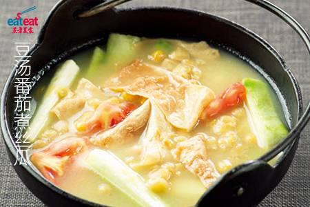 豆汤番茄煮丝瓜
