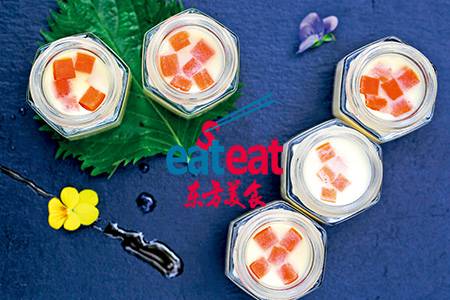 芒果牛奶焐蛋羹