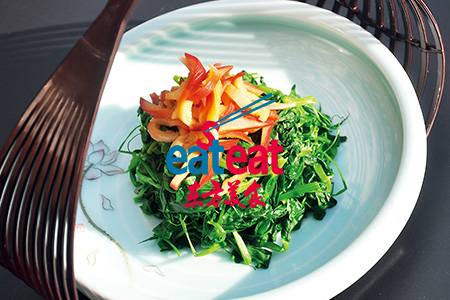 日式豌豆尖配北极贝