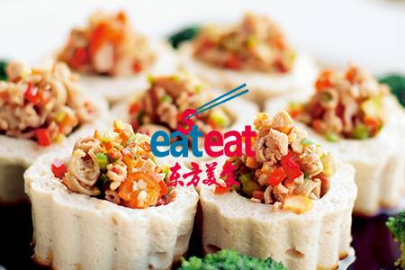 米辣鹅肠蒸千页豆腐