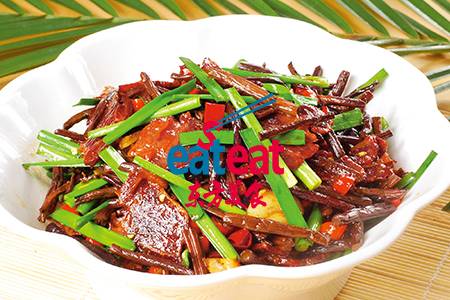 干蕨菜煨驴肉