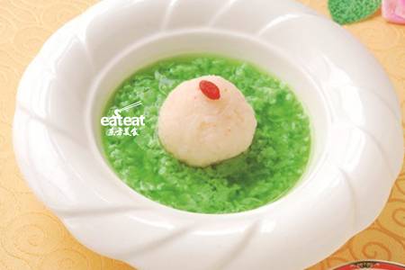 碧玉萝卜丸：蛋清菠菜制芙蓉