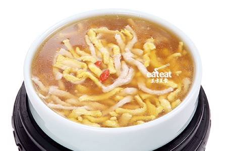 糟烩金银丝：先勾芡再香糟