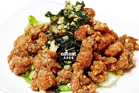 盐酥鸡：九层塔增香味！