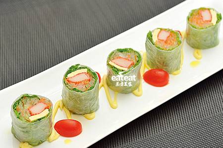 蟹肉奶酪生春卷