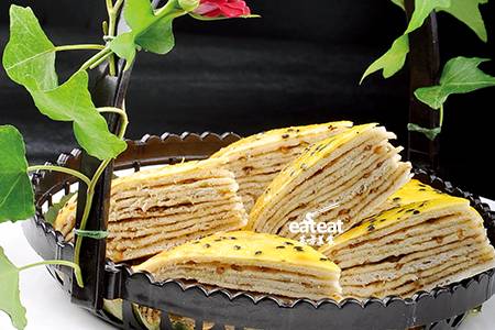 南瓜配玉米：果脯千层糕！