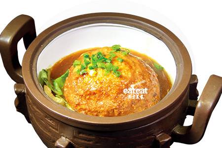 宝鼎狮子头：咸蛋黄增香气!