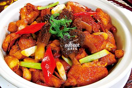 干邑羊肚菌焗鸡