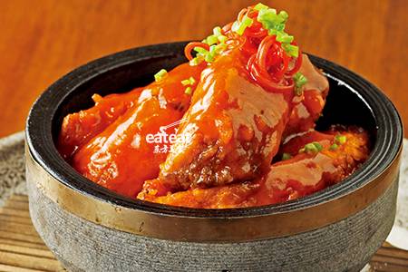 沙锅红焖偏口鱼段