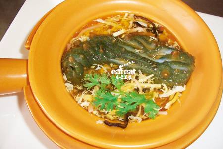 酸辣活海参：蓑衣花刀法避免收缩！