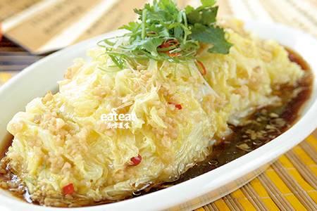 庖丁白菜：蒸白菜用竹签“改刀”！