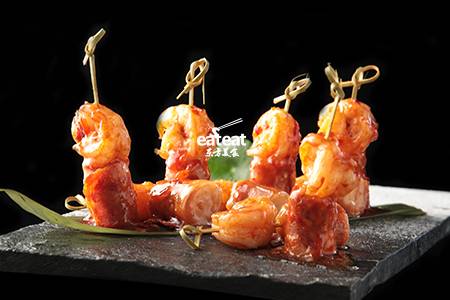 泰式鲜虾培根卷