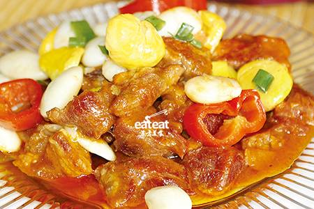 板栗蚕豆烧牛腩