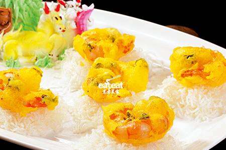 波力海苔虾：脆皮糊加奶油不回软