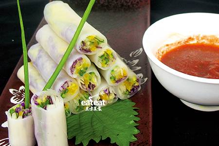 五味蔬菜卷：五味酱调美味！