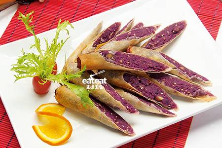 脆皮瓜仁紫薯卷